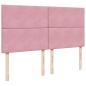 Preview: Boxspringbett mit Matratze Rosa 200x200 cm Samt