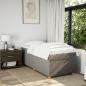 Preview: Boxspringbett mit Matratze Taupe 80x200 cm Stoff