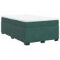 Preview: Boxspringbett mit Matratze Dunkelgrün 120x190 cm Samt