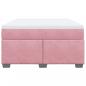 Preview: Boxspringbett mit Matratze Rosa 160x200 cm Samt