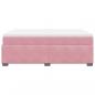 Preview: Boxspringbett mit Matratze Rosa 160x200 cm Samt