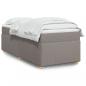 Preview: ARDEBO.de - Boxspringbett mit Matratze Taupe 90x190 cm Stoff