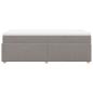 Preview: Boxspringbett mit Matratze Taupe 90x190 cm Stoff