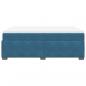 Preview: Boxspringbett mit Matratze Dunkelblau 140x190 cm Samt