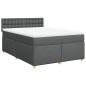 Preview: Boxspringbett mit Matratze Dunkelgrau 160x200 cm Stoff
