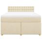 Preview: Boxspringbett mit Matratze Creme 160x200 cm Stoff