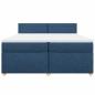 Preview: Boxspringbett mit Matratze Blau 200x200 cm Stoff