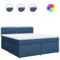 Preview: Boxspringbett mit Matratze Blau 180x200 cm Stoff