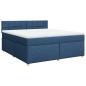 Preview: Boxspringbett mit Matratze Blau 180x200 cm Stoff