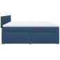 Preview: Boxspringbett mit Matratze Blau 180x200 cm Stoff