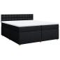 Preview: Boxspringbett mit Matratze Schwarz 200x200 cm Stoff