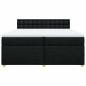 Preview: Boxspringbett mit Matratze Schwarz 200x200 cm Stoff