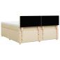 Preview: Boxspringbett mit Matratze Creme 180x200 cm Stoff