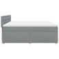 Preview: Boxspringbett mit Matratze Hellgrau 200x200 cm Stoff