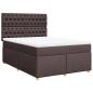 Preview: Boxspringbett mit Matratze Dunkelbraun 140x200 cm Stoff