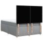 Preview: Boxspringbett mit Matratze Hellgrau 160x200 cm Stoff