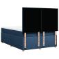 Preview: Boxspringbett mit Matratze Blau 160x200 cm Stoff