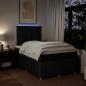 Preview: Boxspringbett mit Matratze Schwarz 120x200 cm Stoff