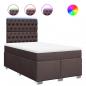 Preview: Boxspringbett mit Matratze Dunkelbraun 120x200 cm Stoff