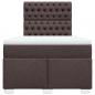 Preview: Boxspringbett mit Matratze Dunkelbraun 120x200 cm Stoff