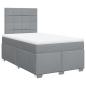 Preview: Boxspringbett mit Matratze Hellgrau 120x190 cm Stoff
