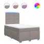 Preview: Boxspringbett mit Matratze Taupe 120x200 cm Stoff