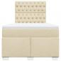 Preview: Boxspringbett mit Matratze Creme 120x200 cm Stoff