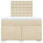 Preview: Boxspringbett mit Matratze Creme 120x190 cm Stoff