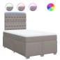 Preview: Boxspringbett mit Matratze Taupe 120x190 cm Stoff