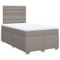 Preview: Boxspringbett mit Matratze Taupe 120x190 cm Stoff