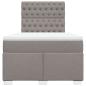 Preview: Boxspringbett mit Matratze Taupe 120x190 cm Stoff