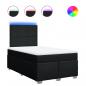 Preview: Boxspringbett mit Matratze Schwarz 120x200 cm Stoff