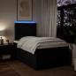 Preview: Boxspringbett mit Matratze Schwarz 120x200 cm Stoff
