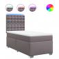 Preview: Boxspringbett mit Matratze Grau 80x200 cm Kunstleder