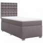 Preview: Boxspringbett mit Matratze Grau 80x200 cm Kunstleder