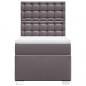 Preview: Boxspringbett mit Matratze Grau 80x200 cm Kunstleder