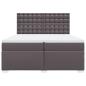 Preview: Boxspringbett mit Matratze Grau 200x200 cm Kunstleder