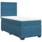 Preview: ARDEBO.de - Boxspringbett mit Matratze Blau 90x190 cm Samt
