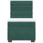 Preview: Boxspringbett mit Matratze Dunkelgrün 100x200 cm Samt