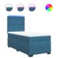 Preview: Boxspringbett mit Matratze Blau 90x200 cm Samt