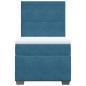 Preview: Boxspringbett mit Matratze Blau 90x200 cm Samt