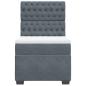 Preview: Boxspringbett mit Matratze Dunkelgrau 90x200 cm Samt