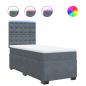 Preview: Boxspringbett mit Matratze Dunkelgrau 90x190 cm Samt