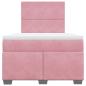 Preview: Boxspringbett mit Matratze Rosa 120x190 cm Samt