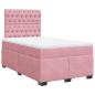 Preview: Boxspringbett mit Matratze Rosa 120x190 cm Samt