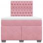 Preview: Boxspringbett mit Matratze Rosa 120x190 cm Samt