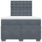 Preview: Boxspringbett mit Matratze Dunkelgrau 120x200 cm Samt
