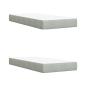 Preview: Boxspringbett mit Matratze Hellgrau 200x200 cm Samt