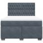 Preview: Boxspringbett mit Matratze Dunkelgrau 140x190 cm Samt