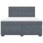 Preview: Boxspringbett mit Matratze Dunkelgrau 180x200 cm Samt